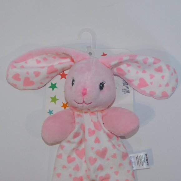 Activities Baby Mode Pink Bunny hearts Teether Baby lovey Security Blanket NEW - Picture 2 of 4
